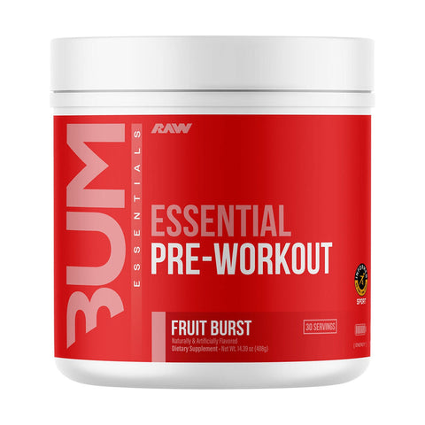 RAW Raw Cbum Essential Pre-workout 20 Servicios Red White And Bum Nuevo