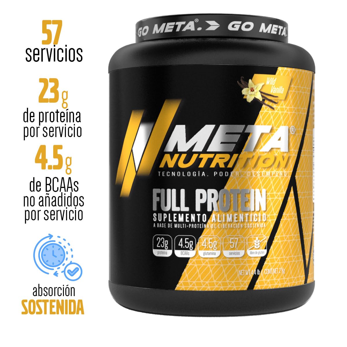 Meta Nutrition Full Protein 4.4 Lbs Vainilla