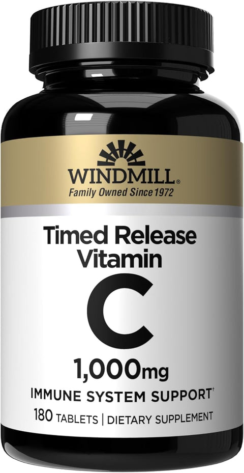 WINDMILL HEALTH PRODUCTS Windmill Health Products Whp Timed Release Vitaminc 1000mg 180 Tabletas Nuevo