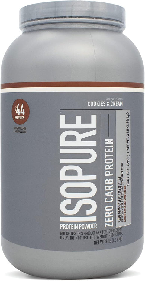 NATURES BEST Natures Best Nb Isopure Zero Carb 3 Lbs Cookies & Cream