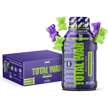 REDCON1 Redcon1 Total War Rtd 12 Oz 12 Pack Sour Gummy Bear
