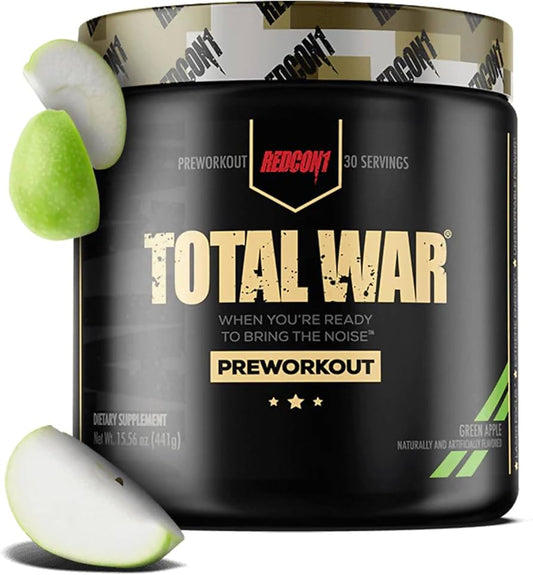 Redcon1 Total War Pre-Work 30 Serv Green Apple