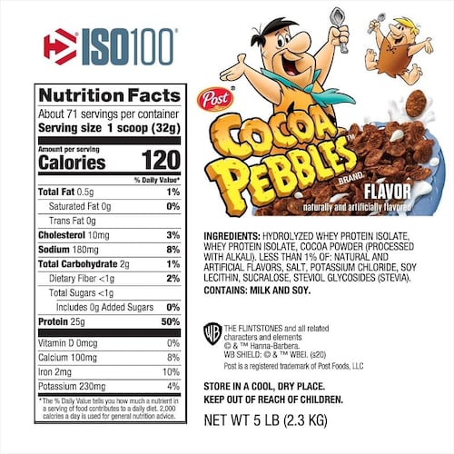 DYM ISO 100 5 LBS COCOA PEBBLES *OFERTA*