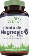 Vidanat Citrato De Magnesio Con Zinc 60 Tabletas