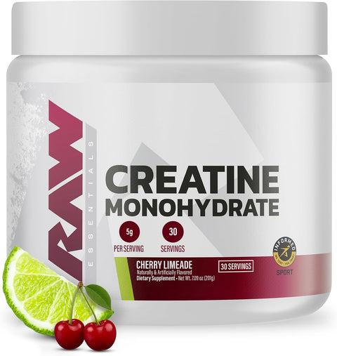RAW Raw Creatine Monohydrate 30 Servicios Cherry Limeade Nuevo