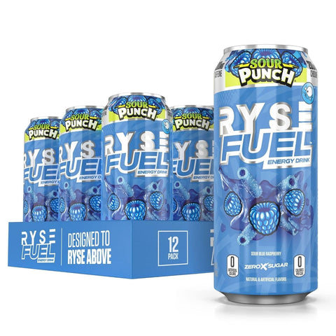 RYSE Ryse Fuel Drink 16 Oz/12 Pack Sour Punch Blue Raz