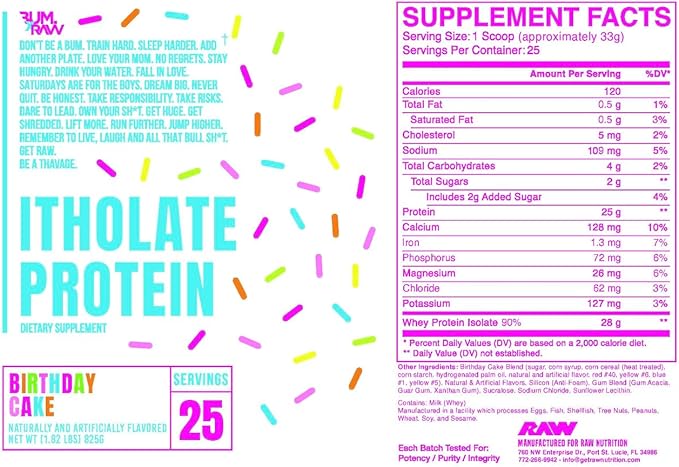 Raw Cbum Itholate 1.72 Lbs Birthday Cake