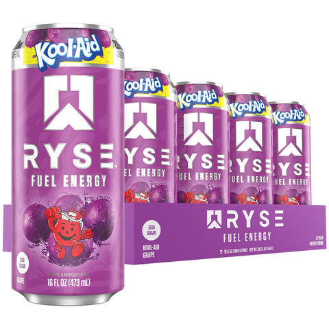 RYSE Ryse Fuel Drink 16 Oz/12 Pack Koolaid Grape