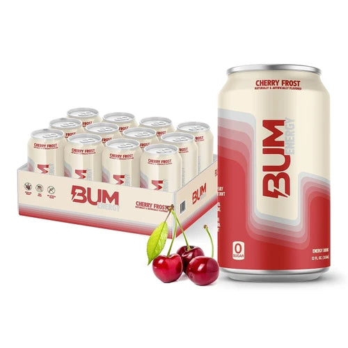 RAW Raw Bum Energy Drink 12 Oz/12 Pack Cherry Frost