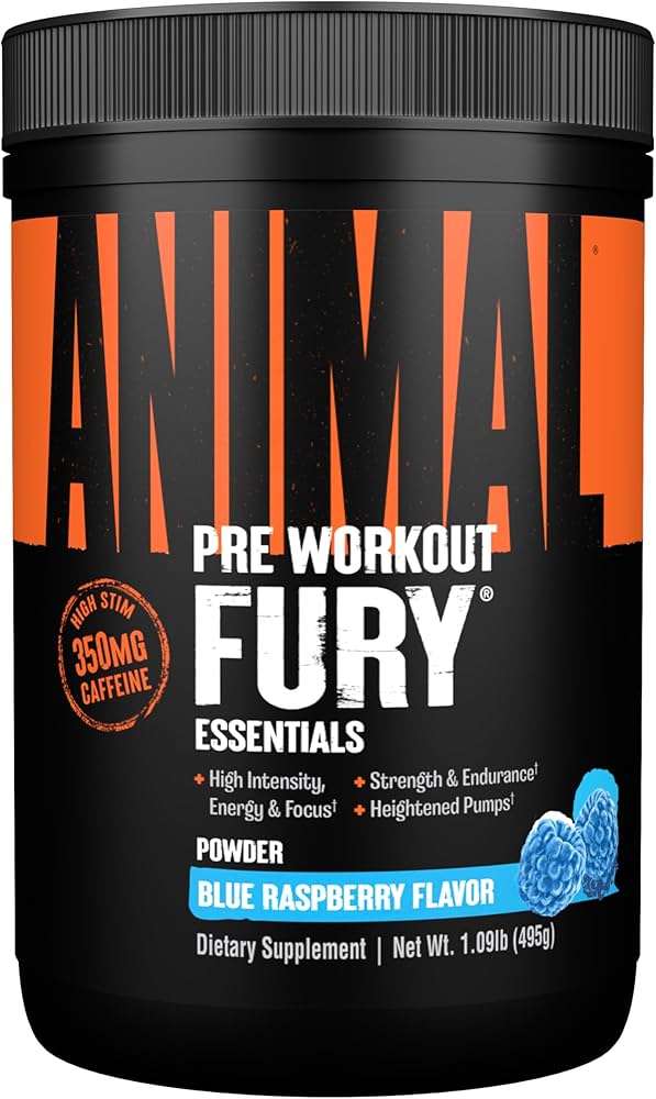 Universal Nutrition Animal Fury (30 Serv) Blue Raspberry