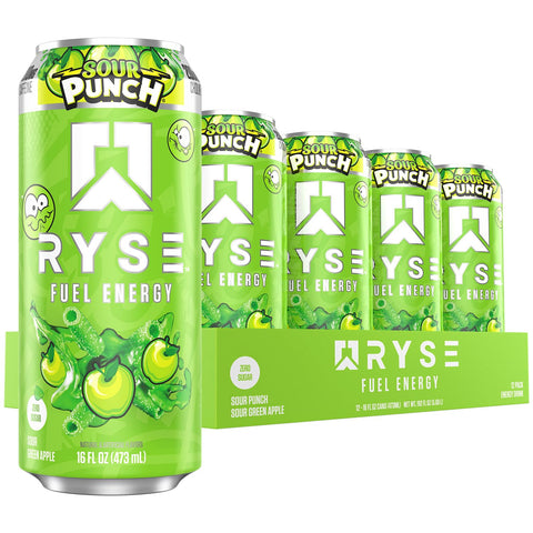 RYSE Ryse Fuel Drink 16 Oz/12 Pack Sour Punch Green Apple