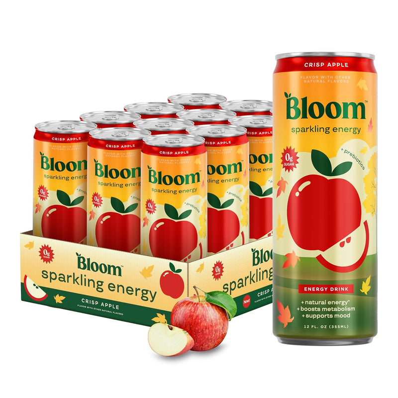 Bloom Sparkling Energy 12 Oz 12pk Crisp Apple Nuevo Sabor