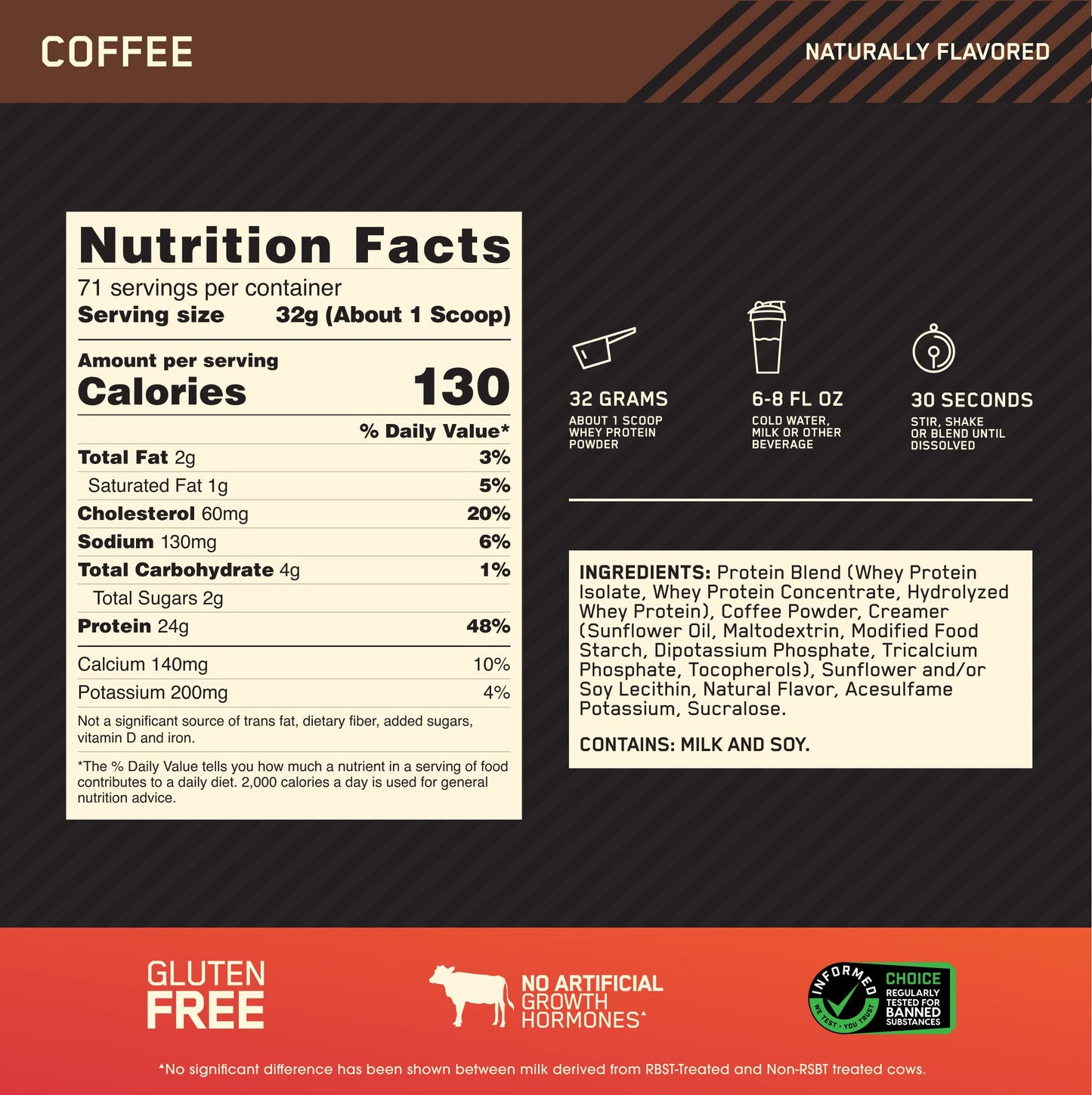 ON 100% WHEY GOLD STD 5 LBS COFFEE *OFERTA*