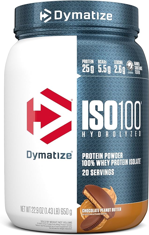 Dymatize Nutrition Iso 100 1.4 Lbs 20 Serv Chocolate Peanut Butter