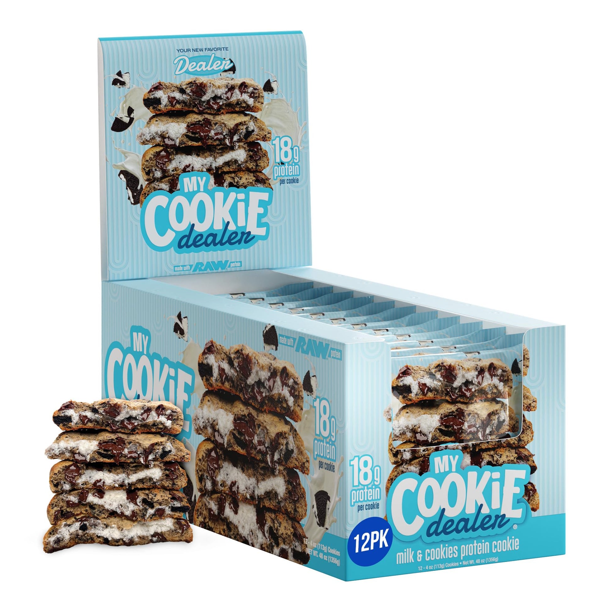Raw – My Cookie Dealer 113 g 12 Paquete Milk & Cookies *Oferta* – Sup