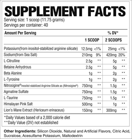 Raw Pump 40 Serv Non-Stim Strawberry Lemonade