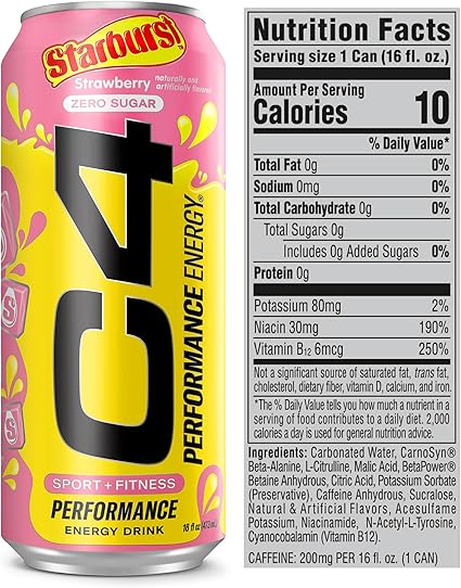 Cellucor C4 Energy Crb 16Oz 12Pk Lemon Starburst