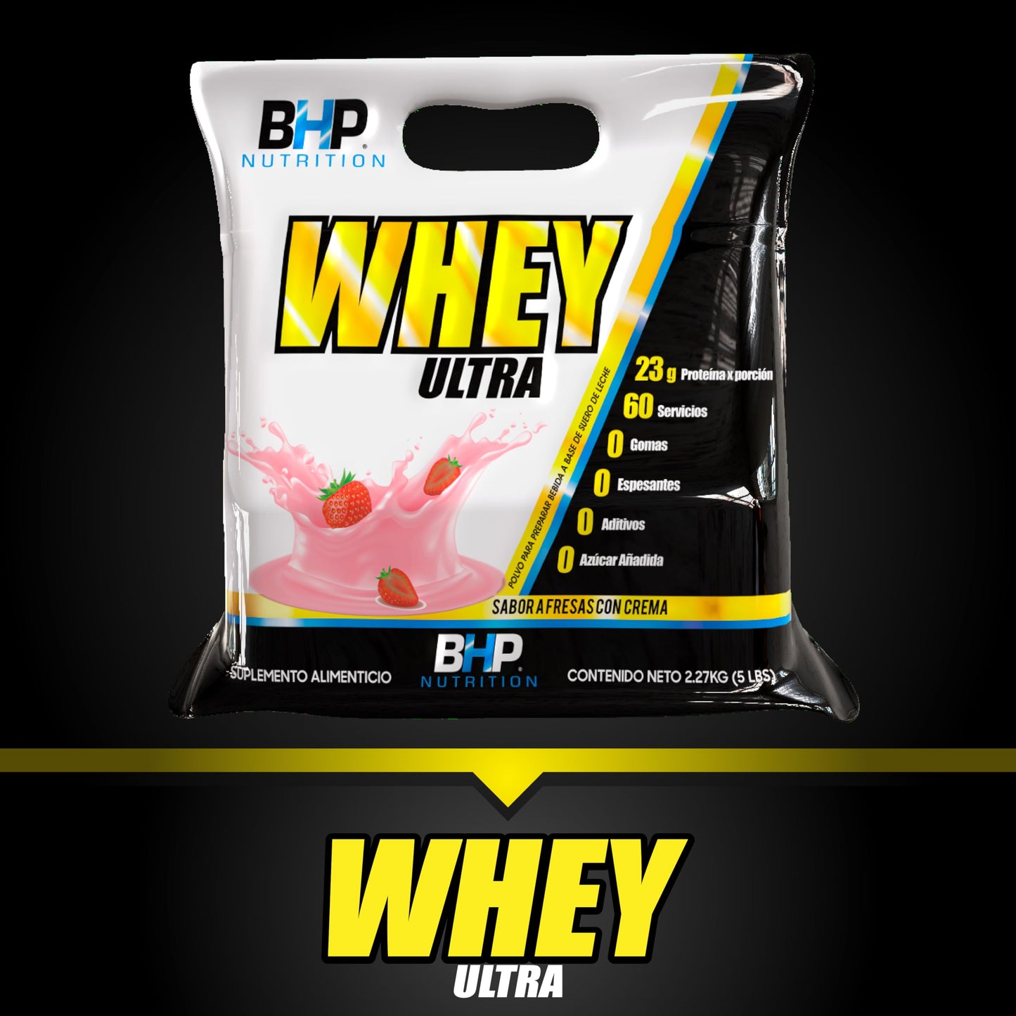 Bhp Whey Blend Bag 5 Lb Fresas Con Crema