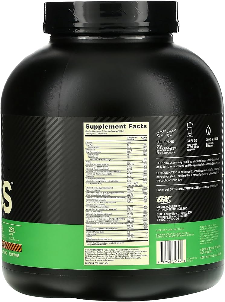 Optimum Nutrition Serious Mass 6 Lbs Chocolate