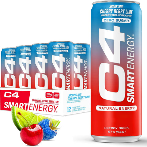 CELLUCOR Cellucor Cel C4 Smart Energy Crb 12oz 12pk Cherry Berry Lime