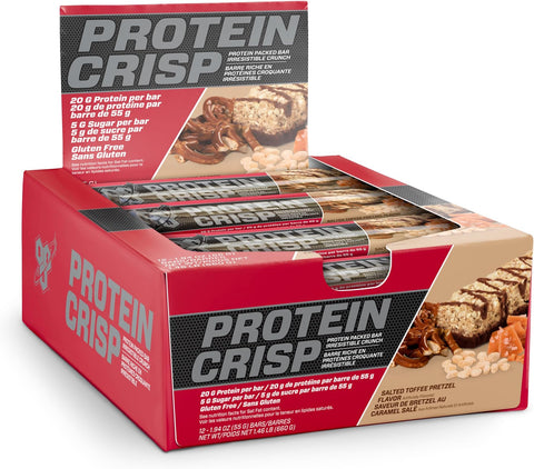 BSN BSN Protein Crips 12 Bars Salted Toffee Pretzel