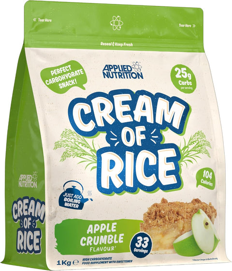 Applied Nutrition Cream Of Rice 1kg Apple Crumble Nuevo