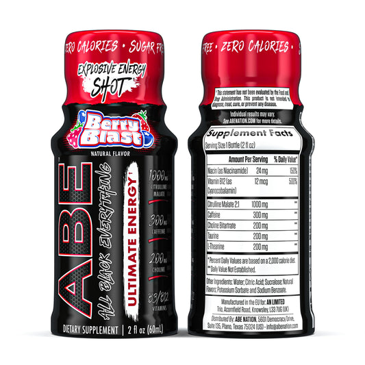 Abe Shot 60 Ml 12 Pack Berry Blast