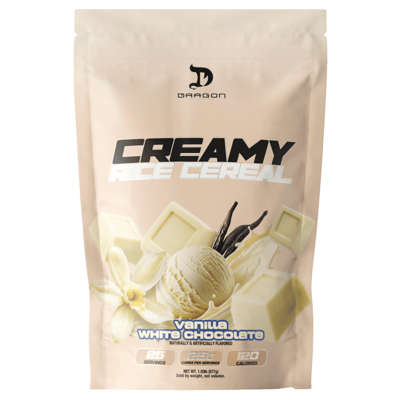 DRAGON PHARMA Dragon Pharma Dragon Creamy Rice Cereal 25 Servicios Vanilla White Chocolate "nuevo"