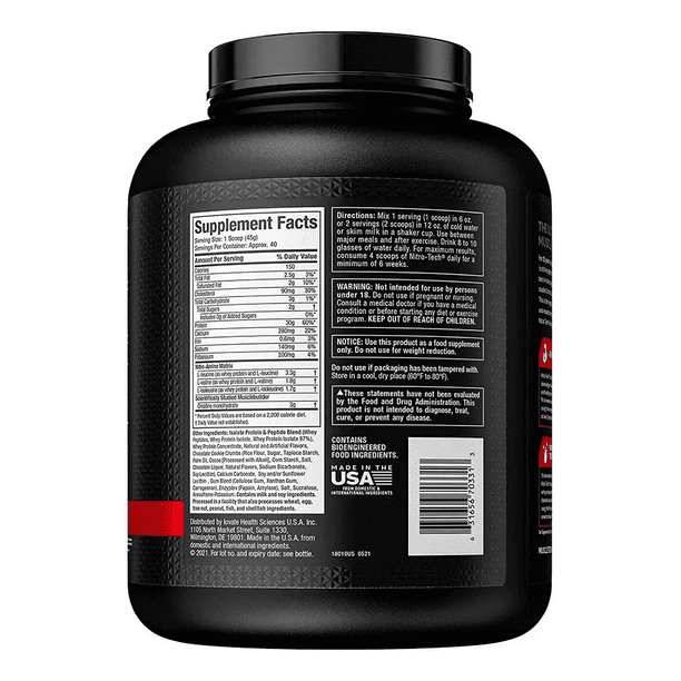 Muscletech – Mt Nitro Tech Whey Protein 4 lb Chocolate *Oferta* (Ante