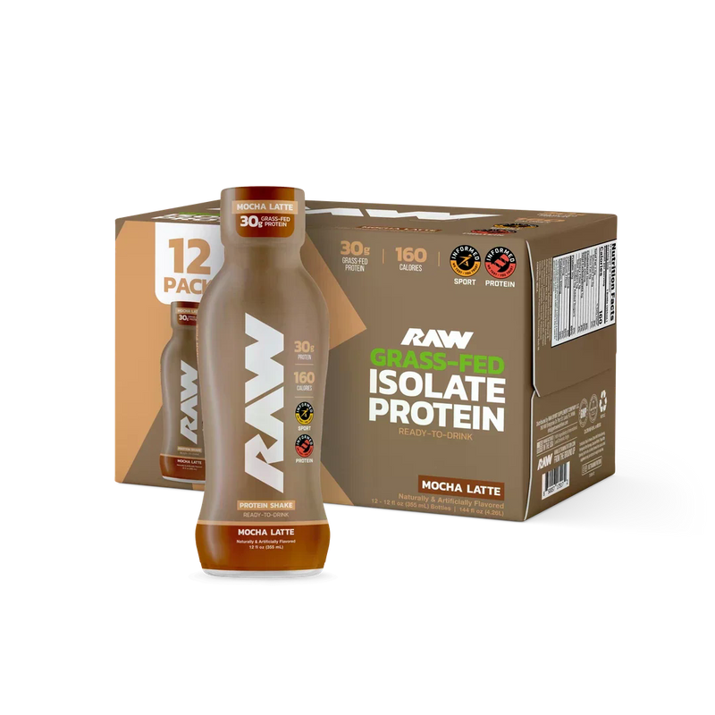RAW Raw Protein Rtd 12 Oz/12 Pack Mocha Latte