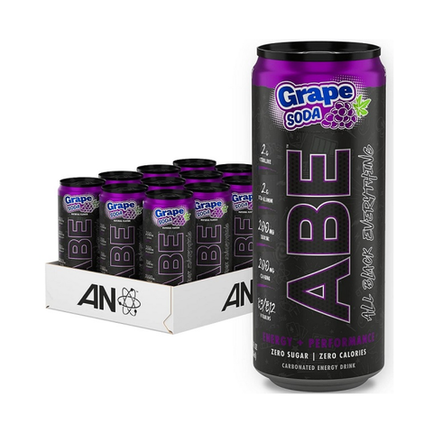 An Abe Energy Drink 11.2 Oz 12pk Grape Soda