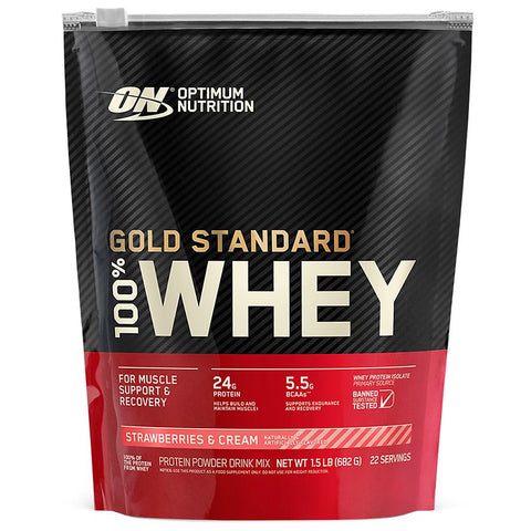 OPTIMUM NUTRITION Optimum Nutrition 100% Whey Gold Std 5 Lbs Strawberries & Cream