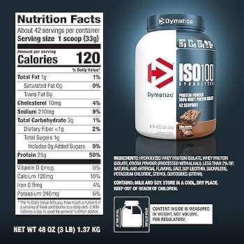 Dymatize Nutrition Iso 100 5 Lbs Chocolate Fudge Brownie