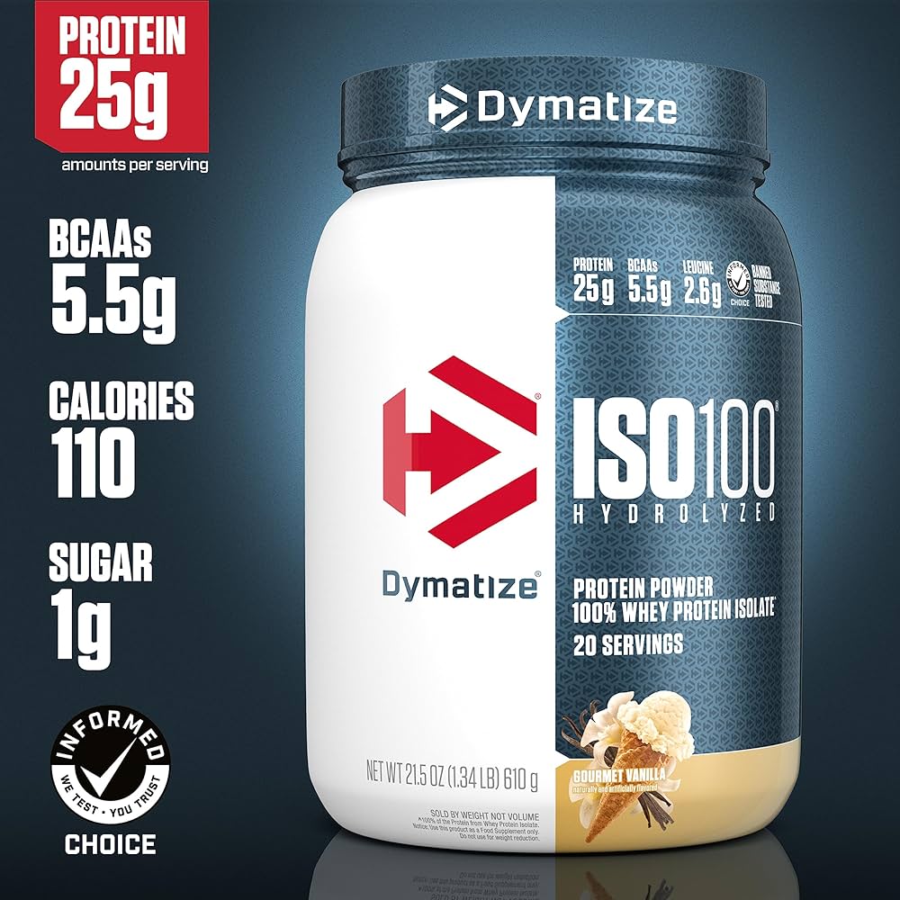 Dymatize Nutrition – ISO 100 1.3 lb 20 Porciones Vainilla Gourmet