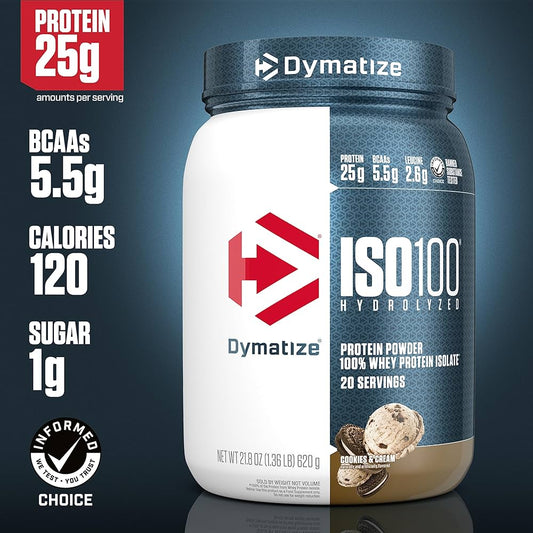 Dymatize Nutrition Iso 100 1.4 Lbs 20 Serv Cookies And Cream