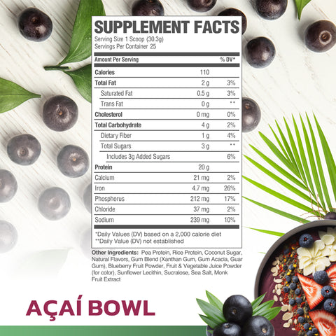 Raw Vegan Protein 25 Serv Acai