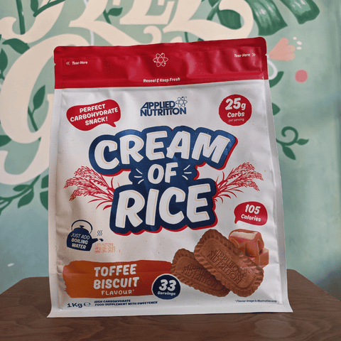 Applied Nutrition Cream Of Rice 1kg Toffee Biscuit Nuevo
