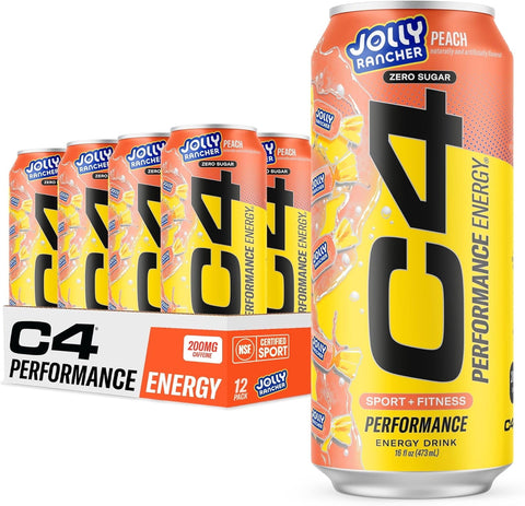 CELLUCOR Cellucor Cel C4 Energy Crb 16oz 12pk Peach Jolly Rancher