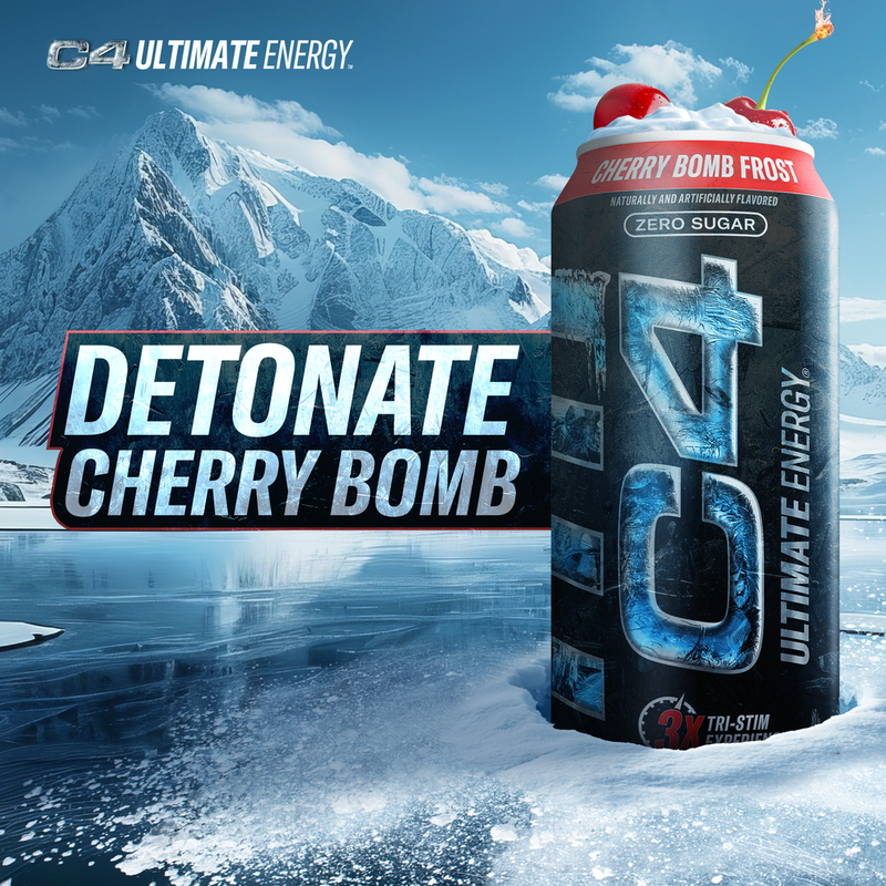 CELLUCOR Cellucor Cel C4 Ultimate Crb 16oz 12pk Cherry Bomb Frost