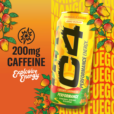 CELLUCOR Cellucor Cel C4 Energy Crb 16oz 12pk Mango Fuego