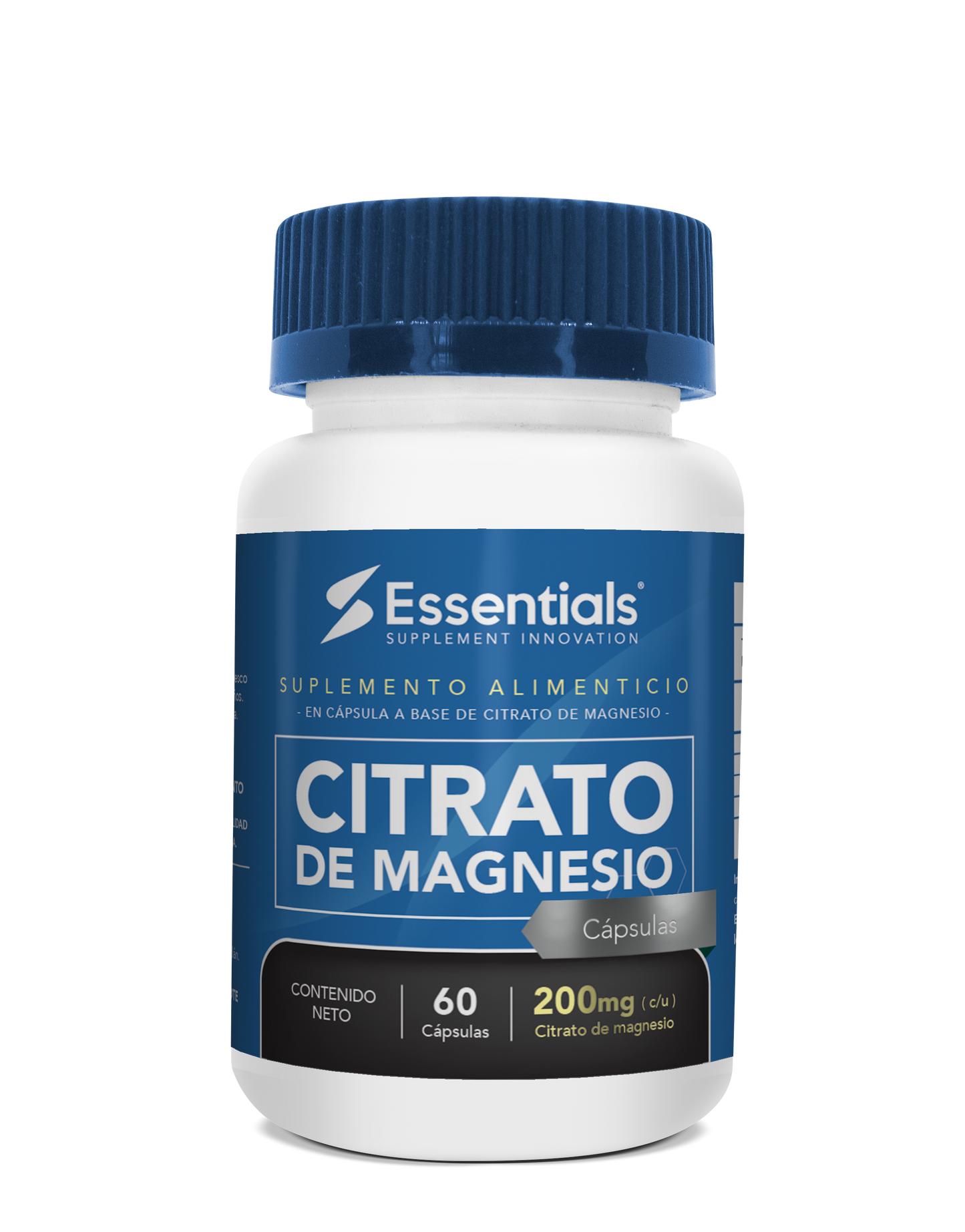 Citrato De Magnesio 200 Mg 60 Caps