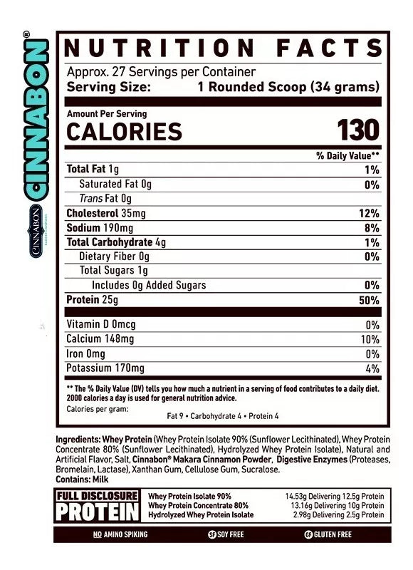 Whey Protein 2 Lb Cinnabon