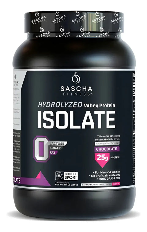 Sascha Fitness Hydrolyzed Whey Protein Isolate 2.17 Lbs Chocolate