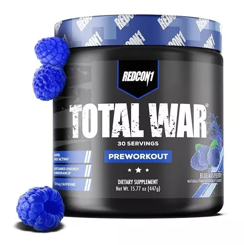 Redcon1 Total War Pre-Work 30 Serv Blue Raspberry