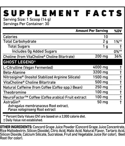 Legend Pwo 30 Serv Welch'S Grape