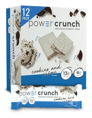 Power Crunch – 12 Bar Cookies & Cream – Creatina – Rendim