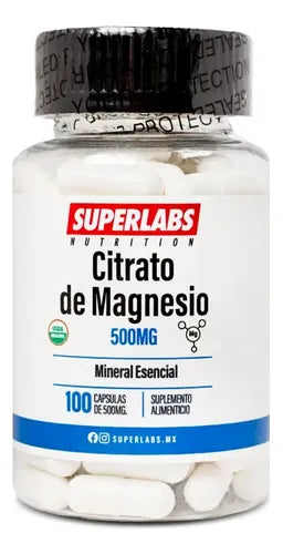 Superlabs Citrato De Magnesio 500 Mg 100 Capsulas