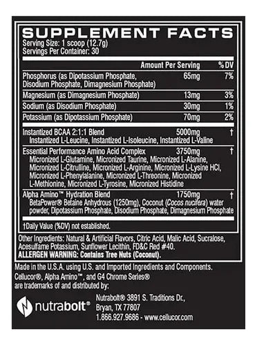 Cellucor – Alpha Amino (30 Porciones) Blue Raspberry