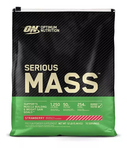 Optimum Nutrition Serious Mass 12 Lbs Strawberry