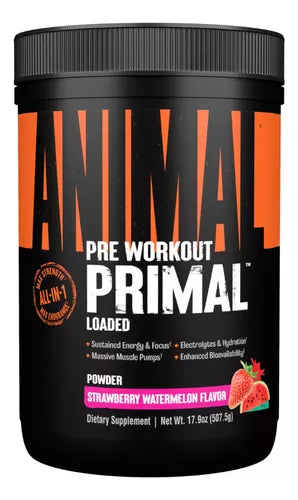 Universal Nutrition Animal Primal Powder 25 Serv Straw Watermelon